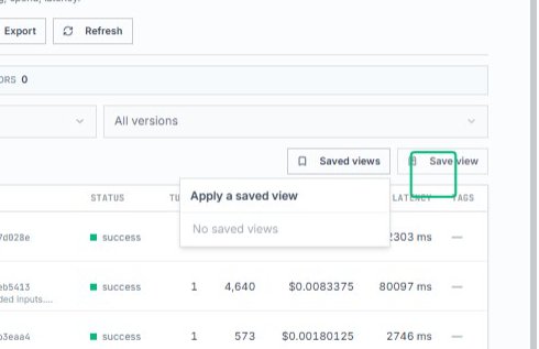 Dismiss the Saved views popover