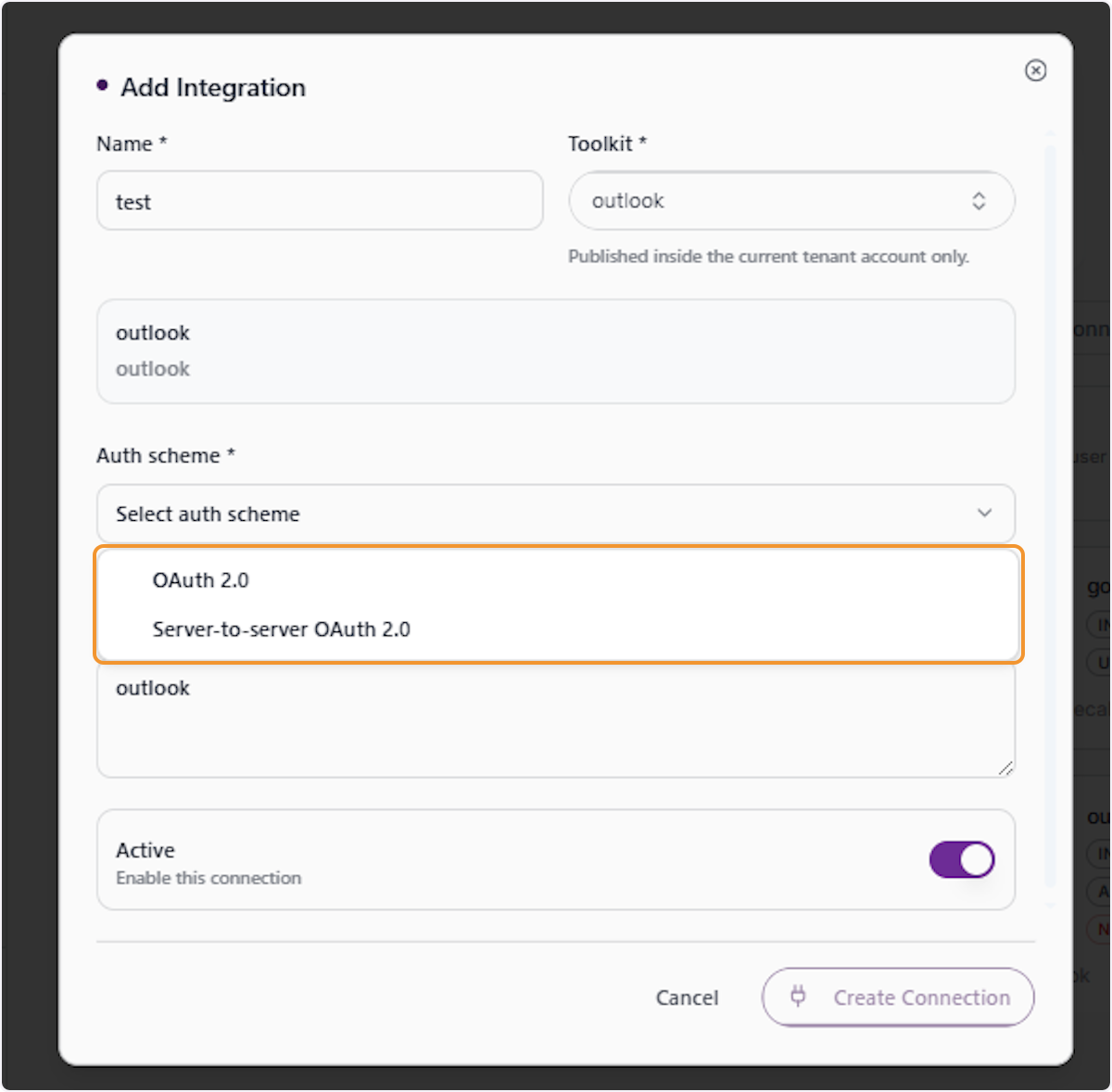 View Available Auth Schemes