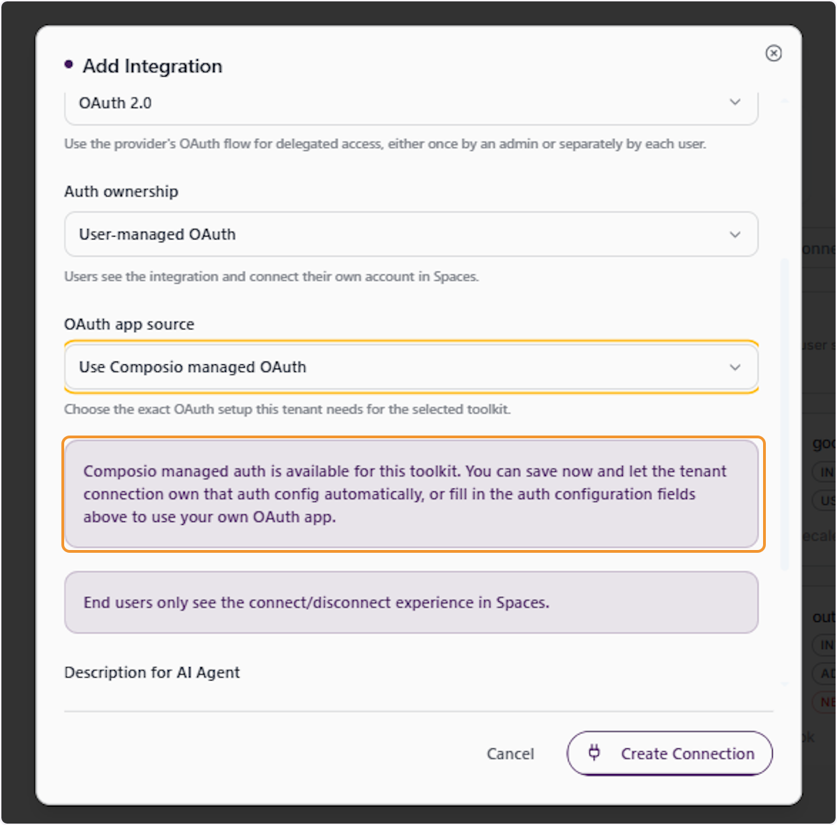 Review the Composio Managed OAuth Notice