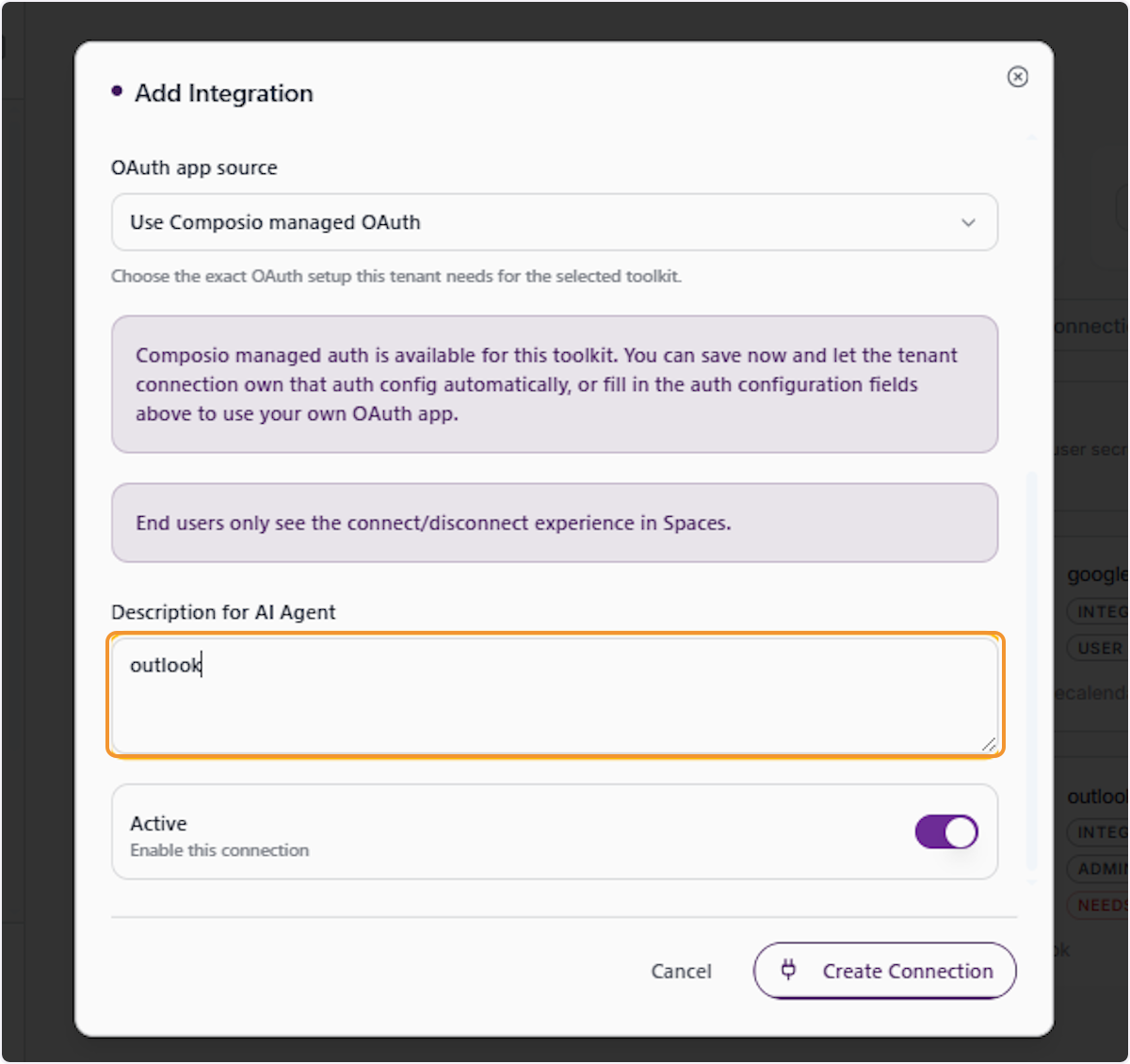 Add a Description for the AI Agent