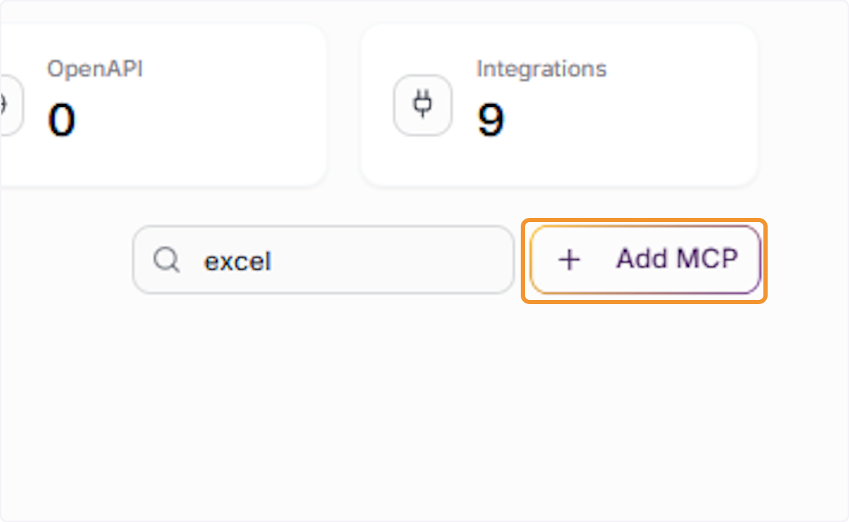 Click Add MCP to Create a New MCP Tool