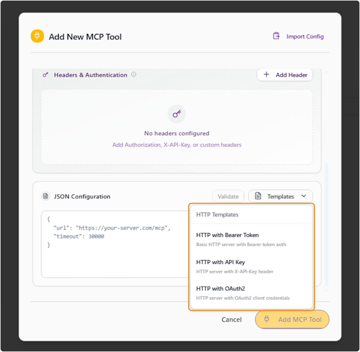 Review Available HTTP Templates
