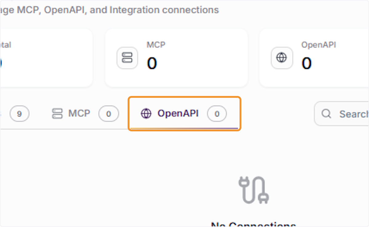 Navigate to the OpenAPI Tab