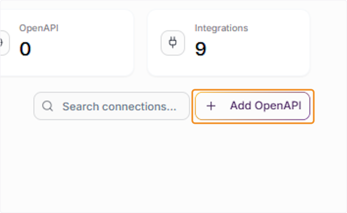 Click Add OpenAPI to Begin Configuration