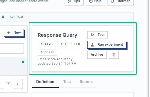 Review the Response Query evaluator card