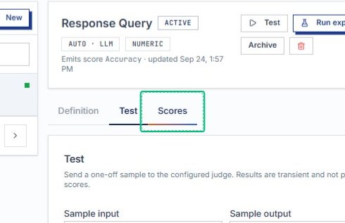 Switch to the Scores tab
