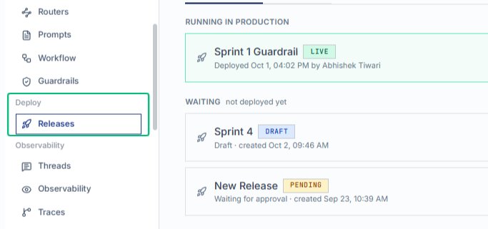 Navigate to Deploy New Releases