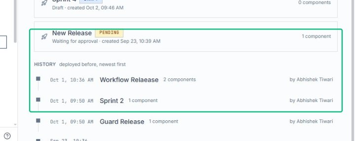 Navigate back to the Releases page