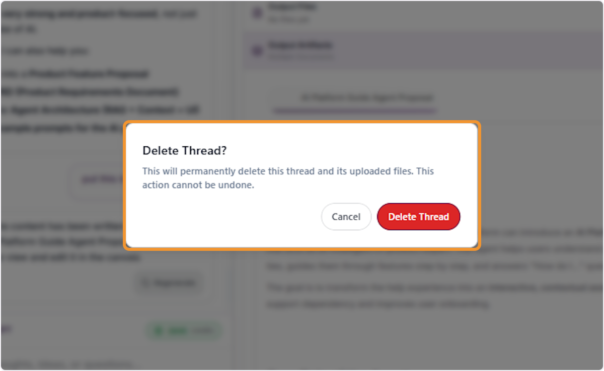 Review the Delete Confirmation Dialog