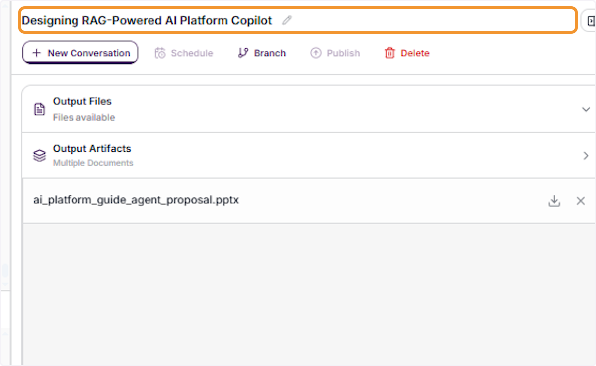 Review the Thread with Output
