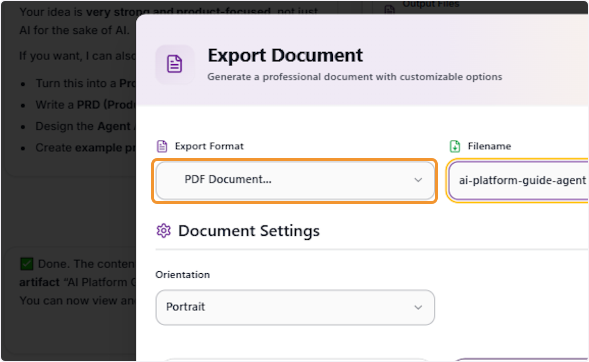 Review Export Format Options