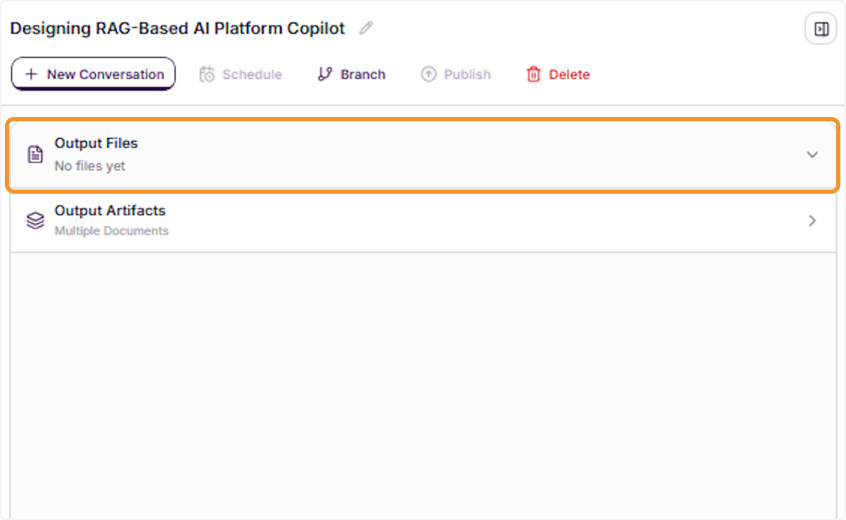 Open the Output Files Panel