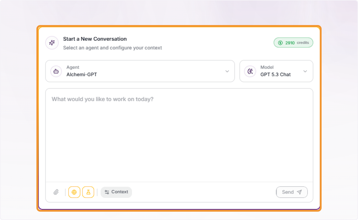 Return to the New Conversation Setup