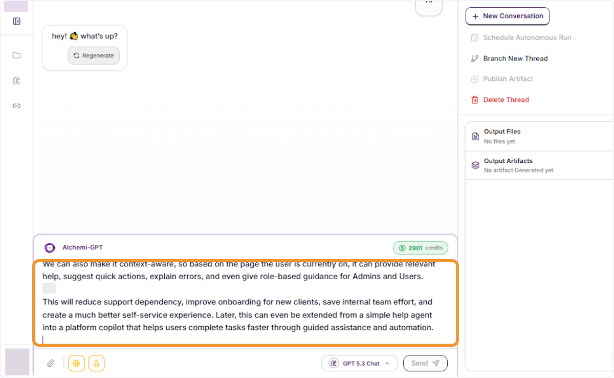 Add Text Into the Message Field