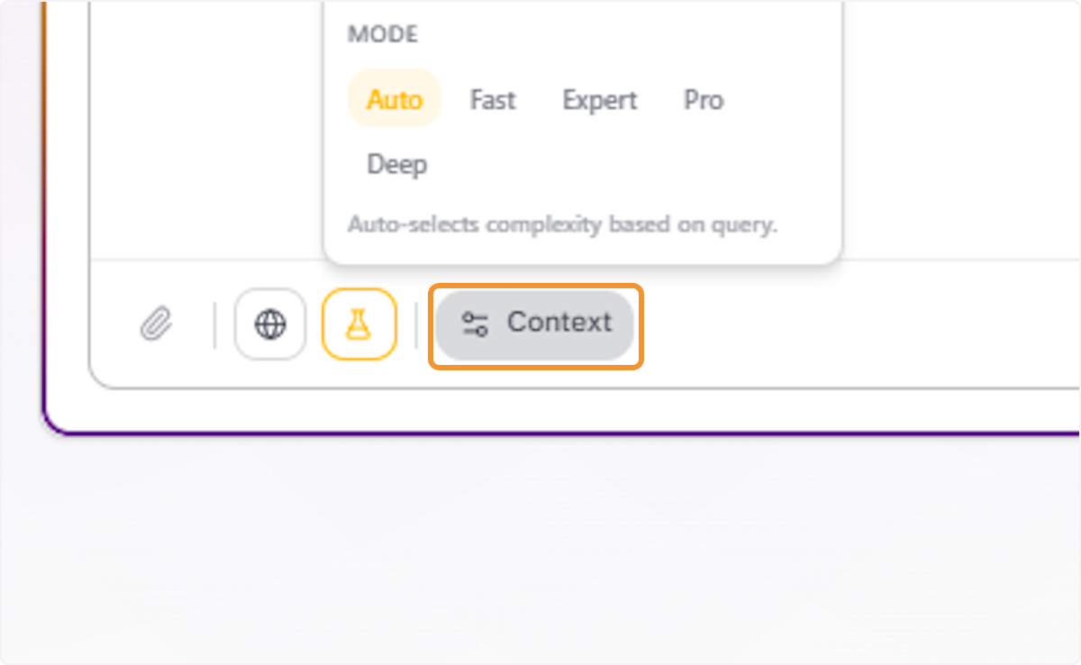Open the Context Panel