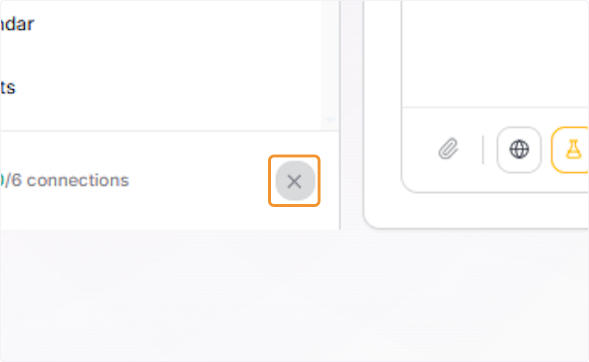 Close the Connections Sidebar
