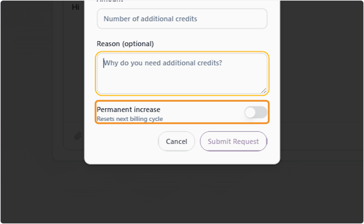 Toggle Permanent Increase