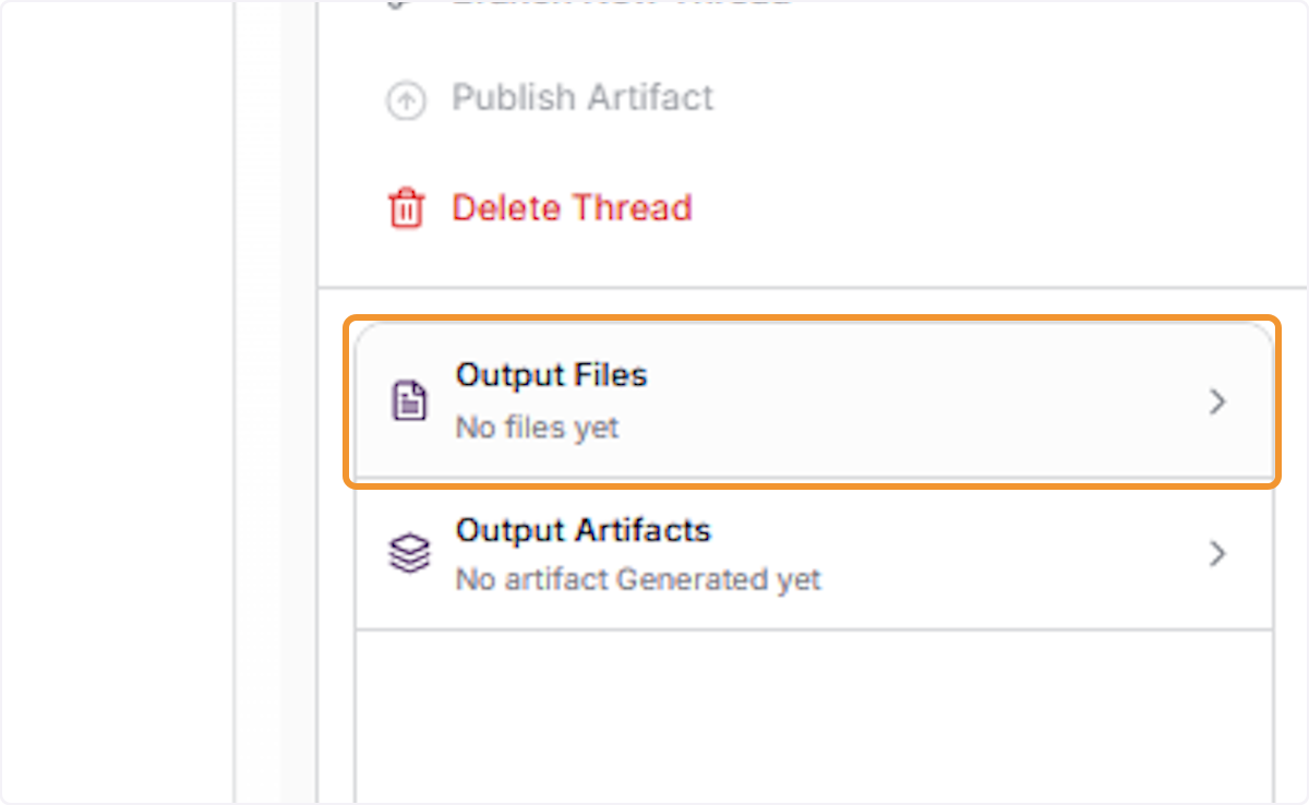 Open the Output Files Panel