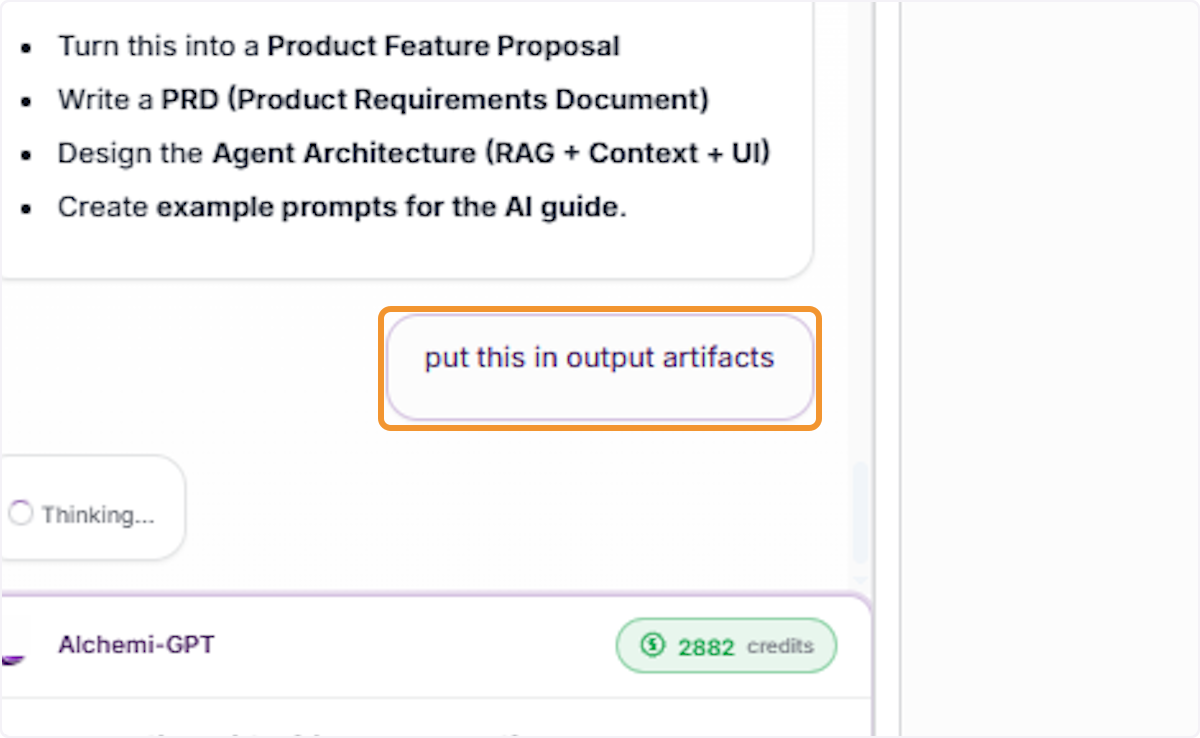 Request Output to Artifact