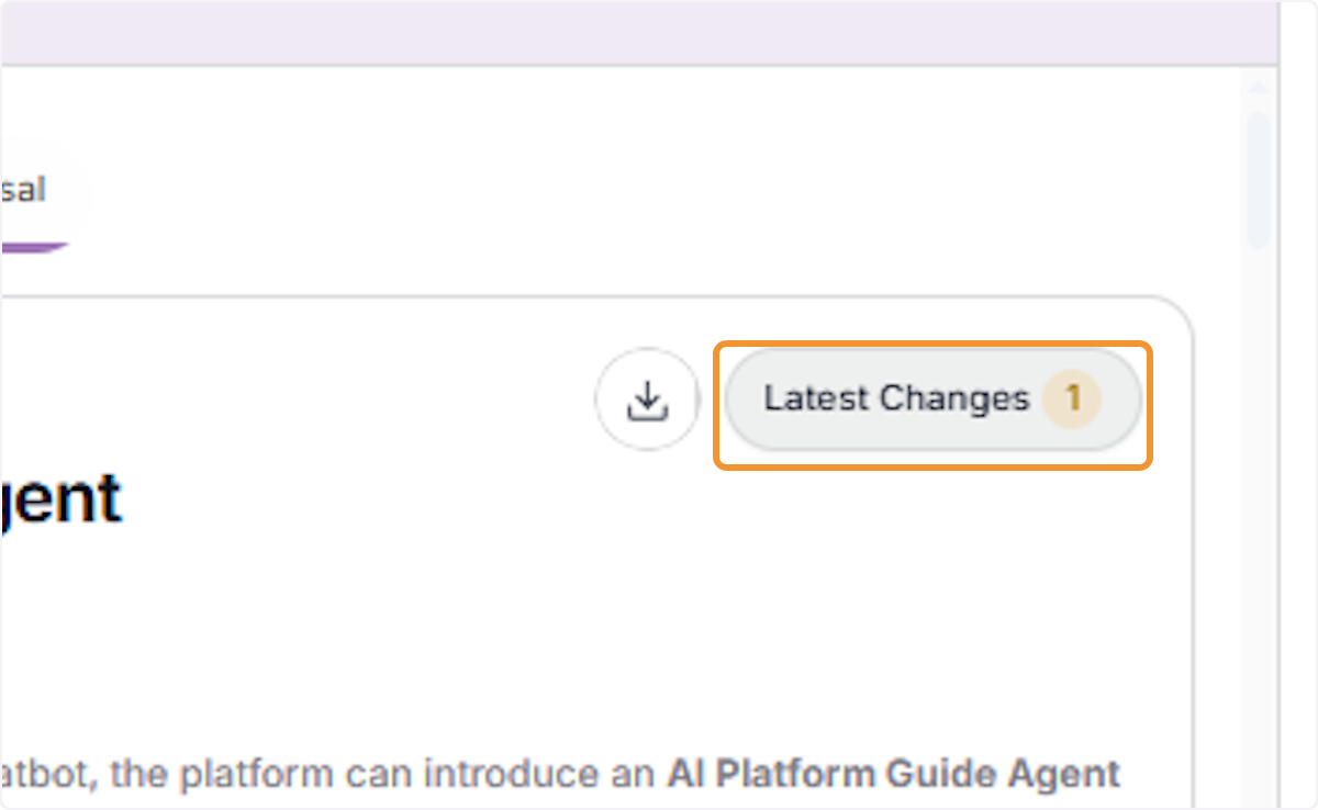 View Latest Changes Indicator