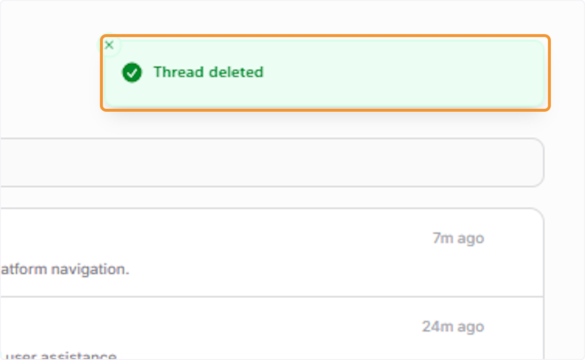 Confirm Deletion Success