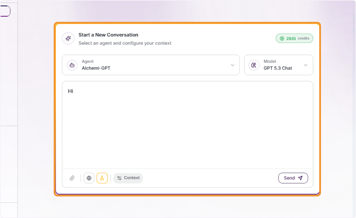 Configure the New Conversation