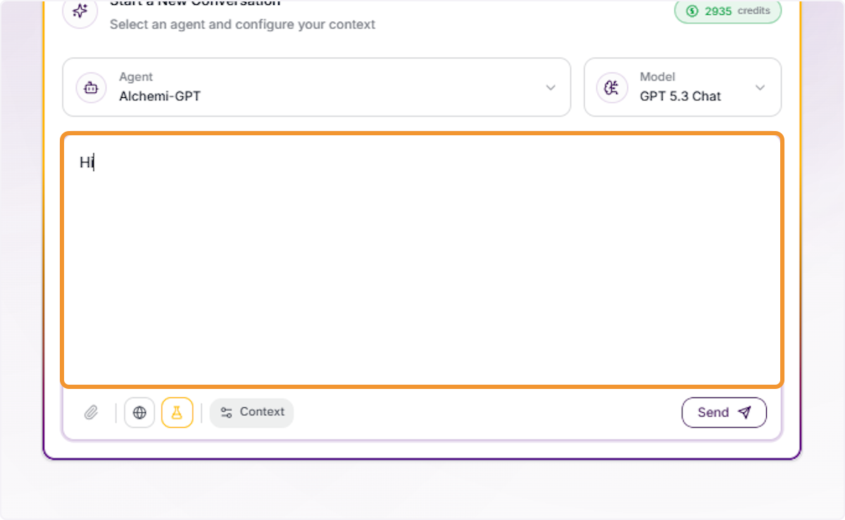Type a Message in the New Thread