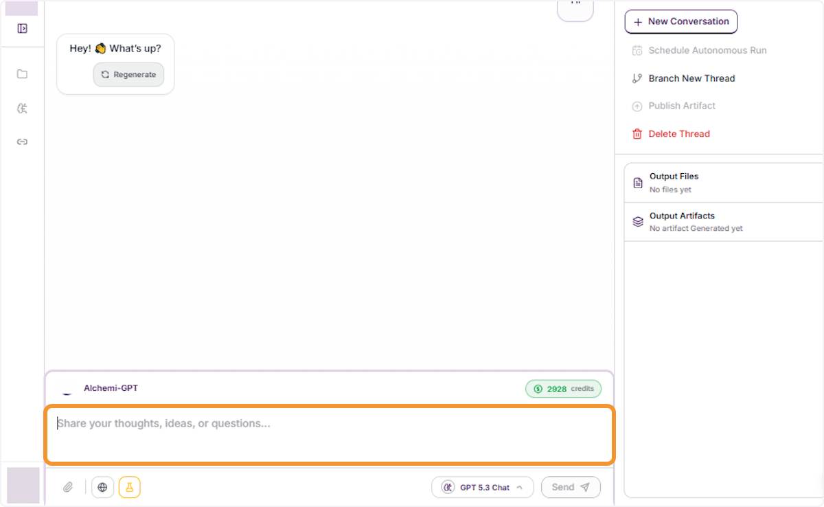 Click the Message Input Field
