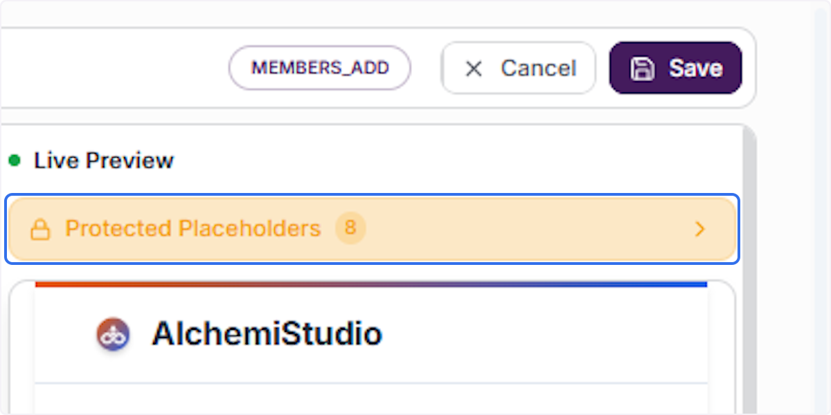 Review the Protected Placeholders