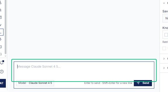 Focus the message input field