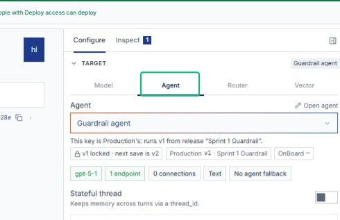 Switch to the Agent tab