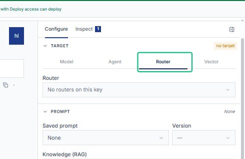 Switch to the Router tab in the Configure panel