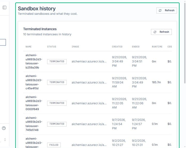 Review the Sandbox history section