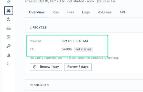 Review the Created and TTL details