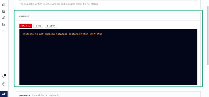 Review the OUTPUT section