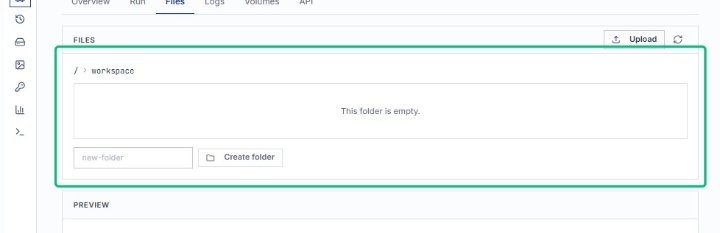 Review the workspace folder