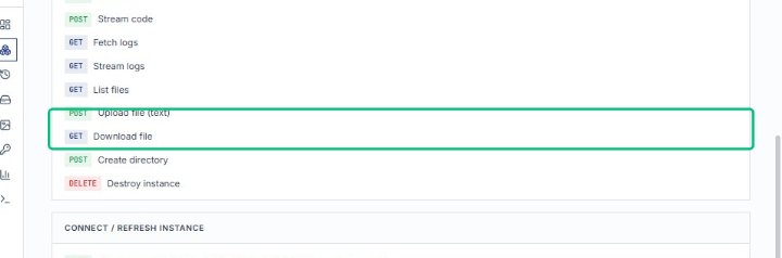 Expand Connect / refresh instance