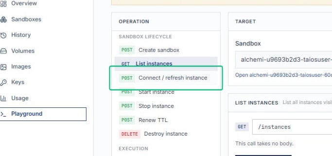 Select POSTConnect / refresh instance