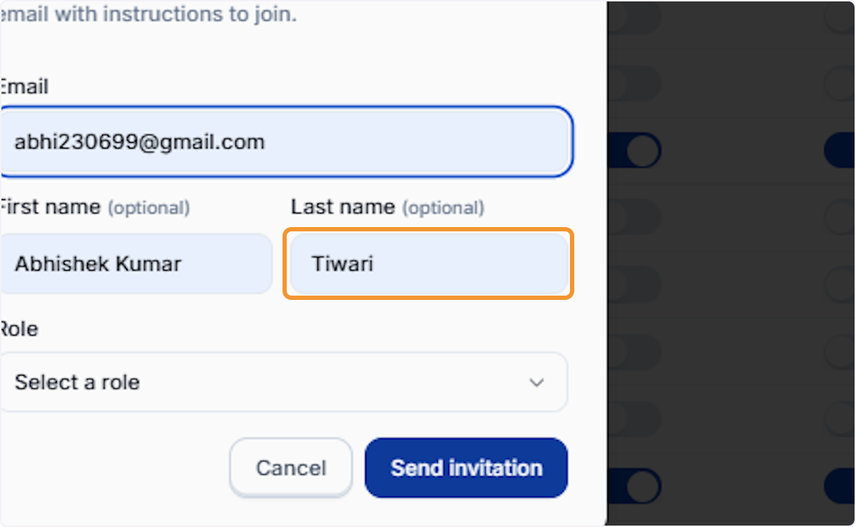 Enter last name