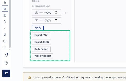 Review the export and report options